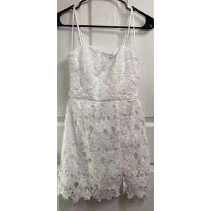 Francesca's Womens White Lace Lined Wedding Reception Dinner Dress XS NWT MSP$64